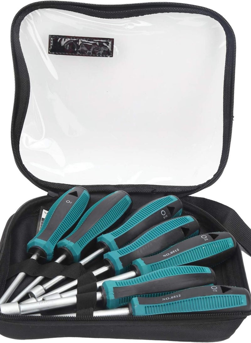 GGOOT 7Pcs Hex Socket Screwdriver Set, Hex Socket Screws with Handle Wrench Steel Hardware Tools, Socket And Socket Wrench Sets - Image 1