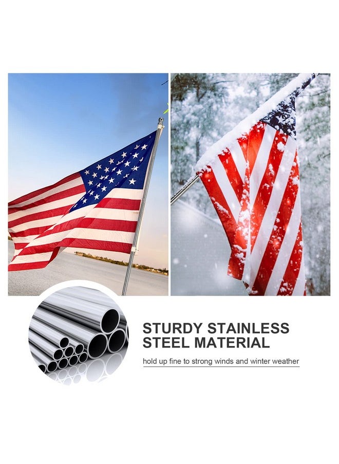 Coconut COCONUT Flag Pole, 5FT Flag Pole for House - Residential or Commercial Metal Flagpole for Garden Yard Porch Truck Boat (No Bracket)  - Image 3