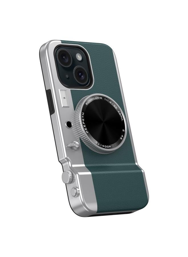 S-TOP Case For iPhone 15 3D Retro Bluetooth Camera Magsafe Mirror Phone Case - Image 1