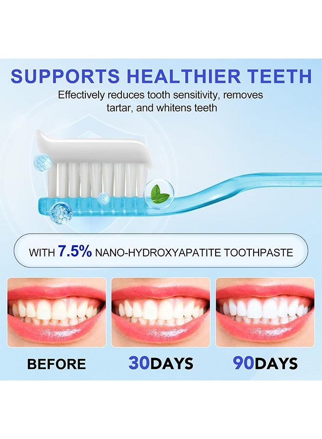 Sefudun 7.5% nHAP Whitetooth Repair, Hydroxyapatite Toothpaste(Fluoride Free), Natural Nano Hydroxyapatite Toothpaste for Sensitive Teeth, Enamel Protection, Tooth Strengthening, Fresh Mint Flavor, Daily Use for Oral Care 120g - Image 5