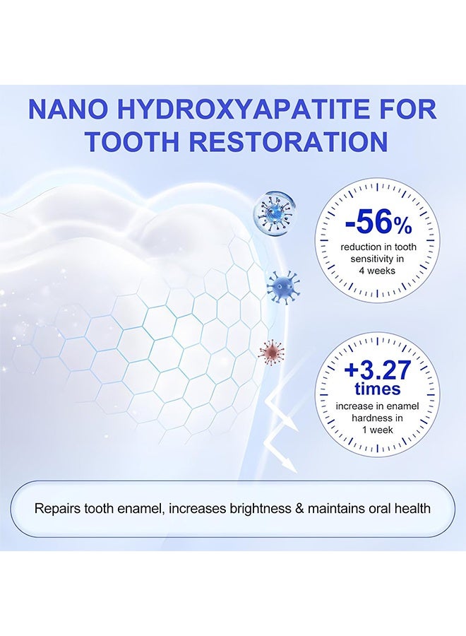 Sefudun 7.5% nHAP Whitetooth Repair, Hydroxyapatite Toothpaste(Fluoride Free), Natural Nano Hydroxyapatite Toothpaste for Sensitive Teeth, Enamel Protection, Tooth Strengthening, Fresh Mint Flavor, Daily Use for Oral Care 120g - Image 4