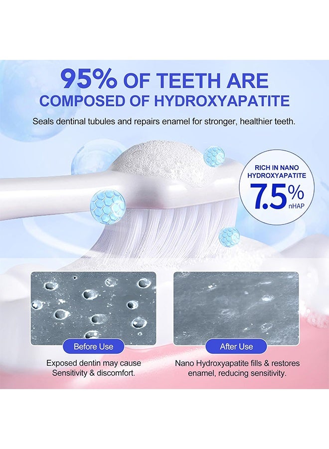 Sefudun 7.5% nHAP Whitetooth Repair, Hydroxyapatite Toothpaste(Fluoride Free), Natural Nano Hydroxyapatite Toothpaste for Sensitive Teeth, Enamel Protection, Tooth Strengthening, Fresh Mint Flavor, Daily Use for Oral Care 120g - Image 3