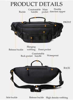 DUNISO Multifunctional Waist Bag For Men and Women Panel Utility Shoulder Bag Crossbody Bag For Cycling Hiking Travelling Pouch Pack Waist Bag For Outdoor Sports  - Image 3