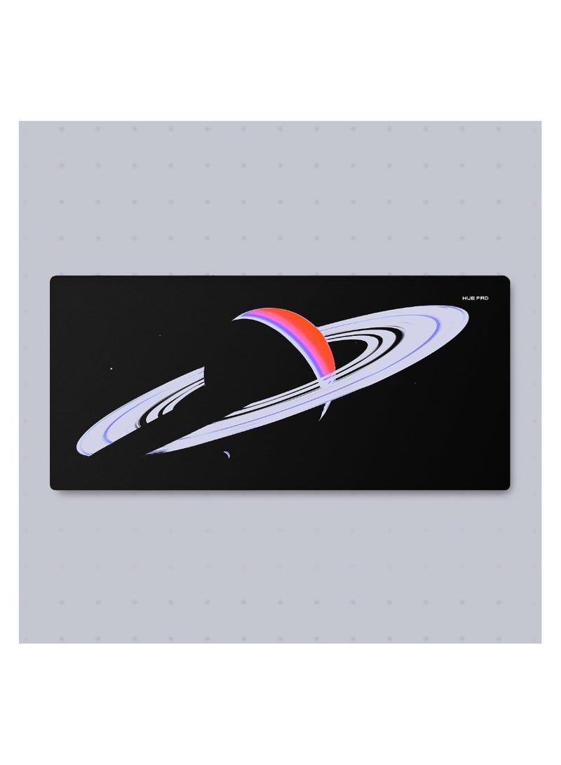 HUE PAD HUEPAD GALAXY SERIES Premium Mousepad HYDRAGLIDE Fabric Gaming Mousepad XL Desk Pad or Desk Mat with Carry Case Tube SATURN 1 UV  - Image 1