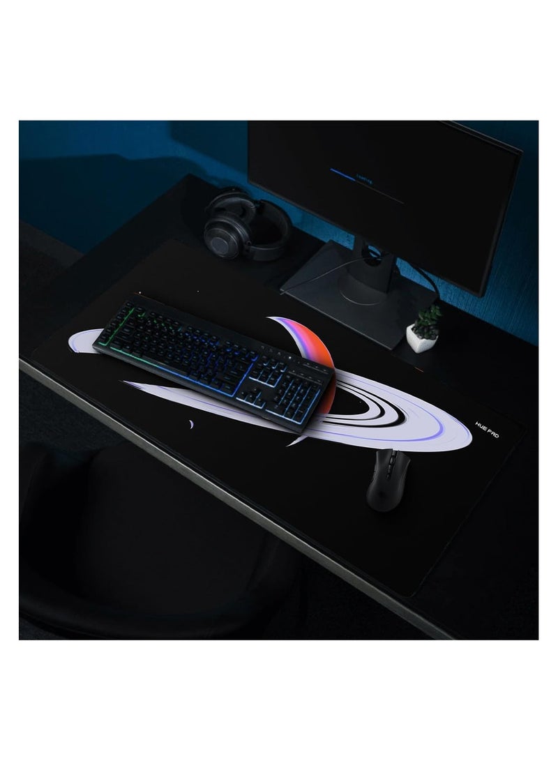 HUE PAD HUEPAD GALAXY SERIES Premium Mousepad HYDRAGLIDE Fabric Gaming Mousepad XL Desk Pad or Desk Mat with Carry Case Tube SATURN 1 UV  - Image 5