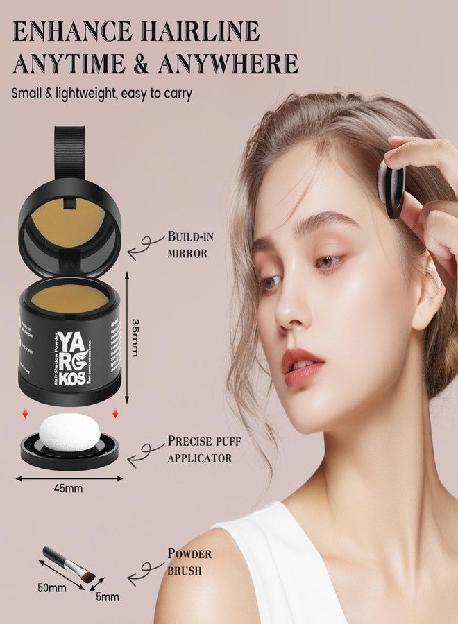 Yargkos Hairline Shadow Powder, Dark Blonde, Touch Up for Instantly Gray Hair Cover Up, Women Color Coverage for Thinning Grey, Mens Roots Concealer for Hair Loss Beard Line, #13 - Image 3
