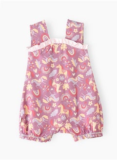 Elegant Kids Sunny Day Sunshine: Girls' Comfy Cotton Rompers Playful Style & Breezy Comfort  - Image 2