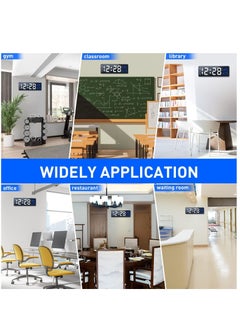YD LED Digital Wall Clock with Large Display38.7x3.2x13centimeter  - Image 4