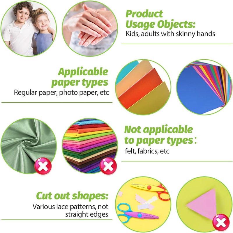 UCEC Craft Scissors Decorative Edge, Zig Zag, Kids Safety Design Pattern Scissors for Kids Toddler Adults, Crafting Scrapbooking Supplies for School, 6 Pack - Image 3