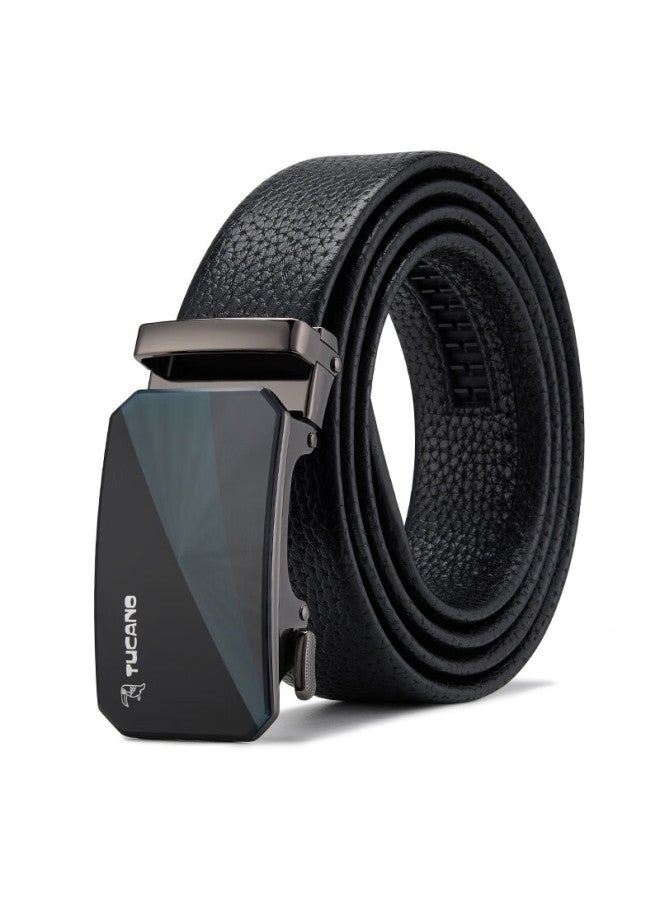 Tucano Men's Genuine Leather Belt, Business Casual Automatic Buckle Waistband, Qixi Valentine's Day Gift For Boyfriend Or Husband