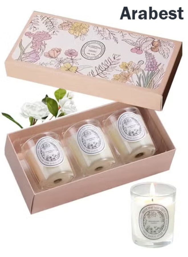 Arabest Scented Candles, Scented Candle Gift Set for Stress Relief, 3 Votive Candles for Women and Men, Birthday Candle Gifts for Women, Christmas Candles for Women (150g) - Image 1