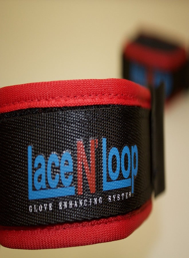 Lace N Loop Straps (Pair) (Red & Black) - Image 3