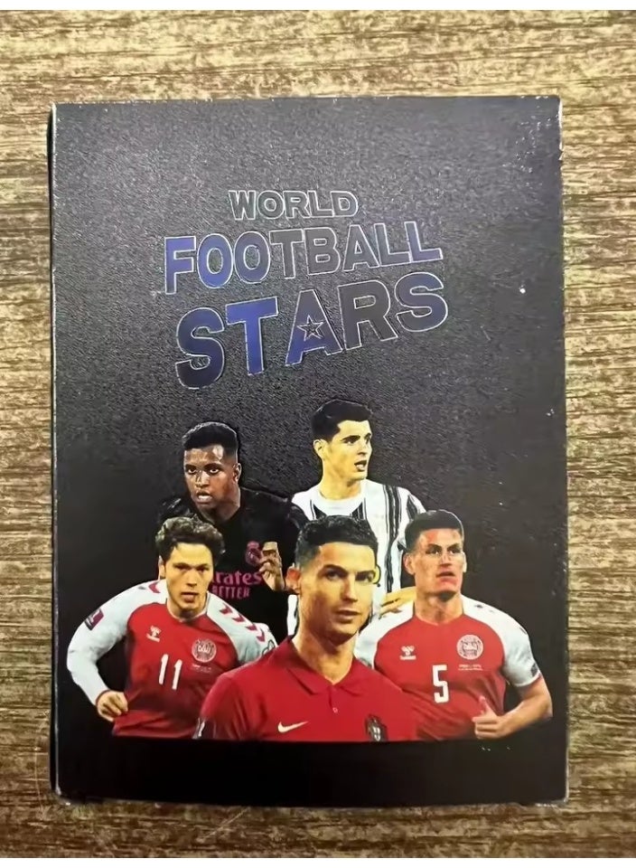 Football Star Gold Foil Cards Deck Box Set, 55-Piece Soccer Player Collection Featuring Messi & Ronaldo, Limited Edition Trading Cards for Fans & Gifts - Image 3