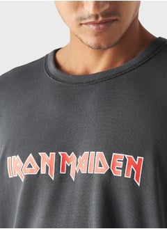 SP Characters تي شيرت بطبعة Iron Maiden ورقبة دائرية  - Image 3