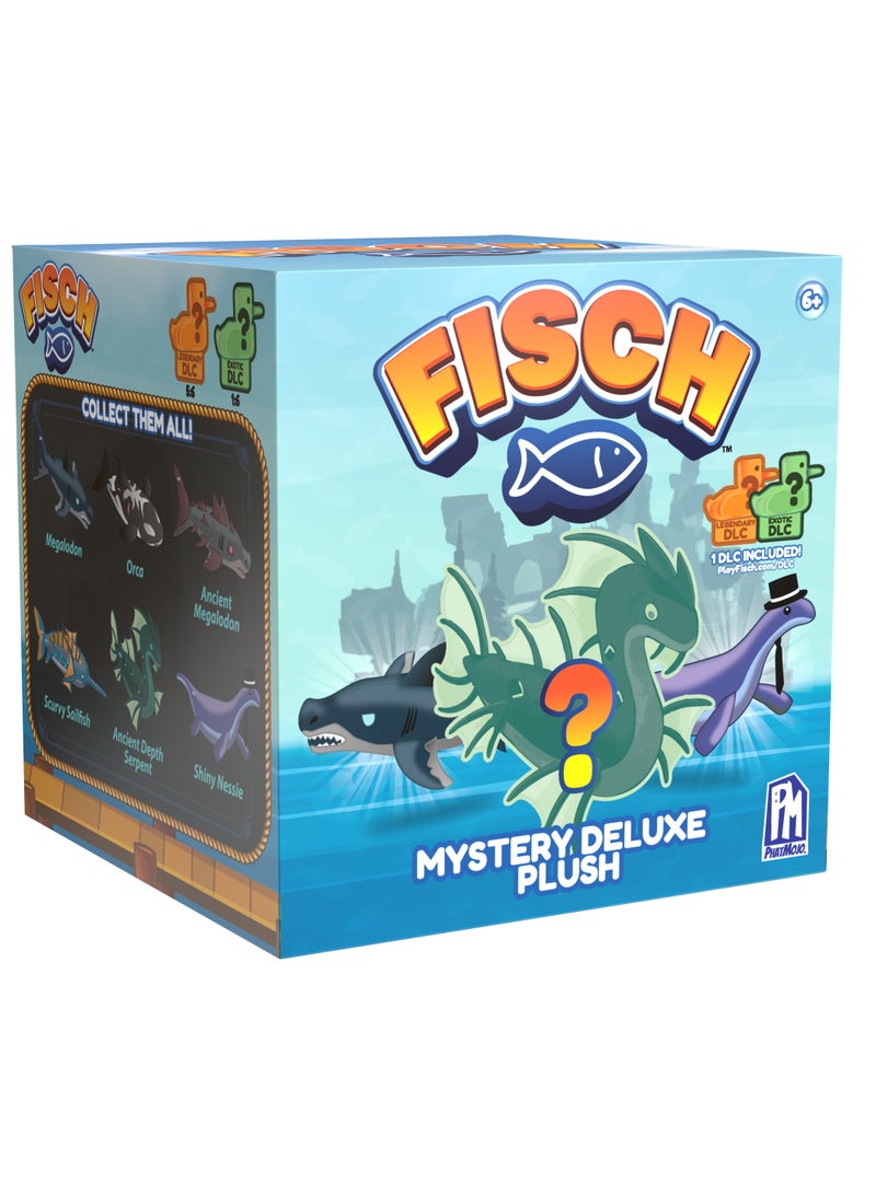 PhatMojo Fisch Mystery Deluxe Plush 8-Inches, Series 1, Assorted 1 Piece  (Style & Color May Vary) | DLC Code Included! | Collectible Plush Toy | Soft Toy | Blind Box | Mystery Plush | Surprise Plush | Perfect for Kids, Gamers and Collectors. - Image 1