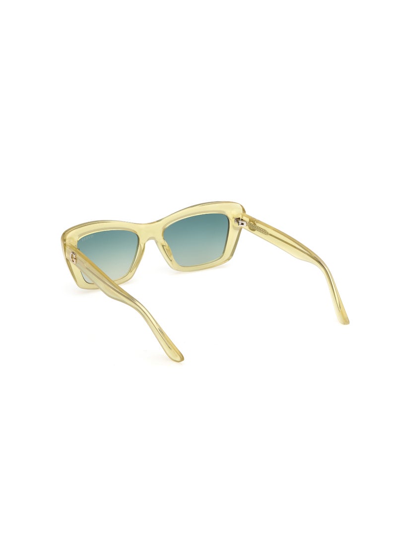 GUESS FULL RIM FEMALE RECTANGULAR YELLOW INJECTED SUNGLASSES - Image 3