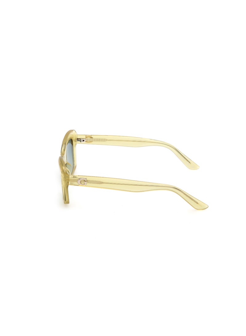 GUESS FULL RIM FEMALE RECTANGULAR YELLOW INJECTED SUNGLASSES - Image 2