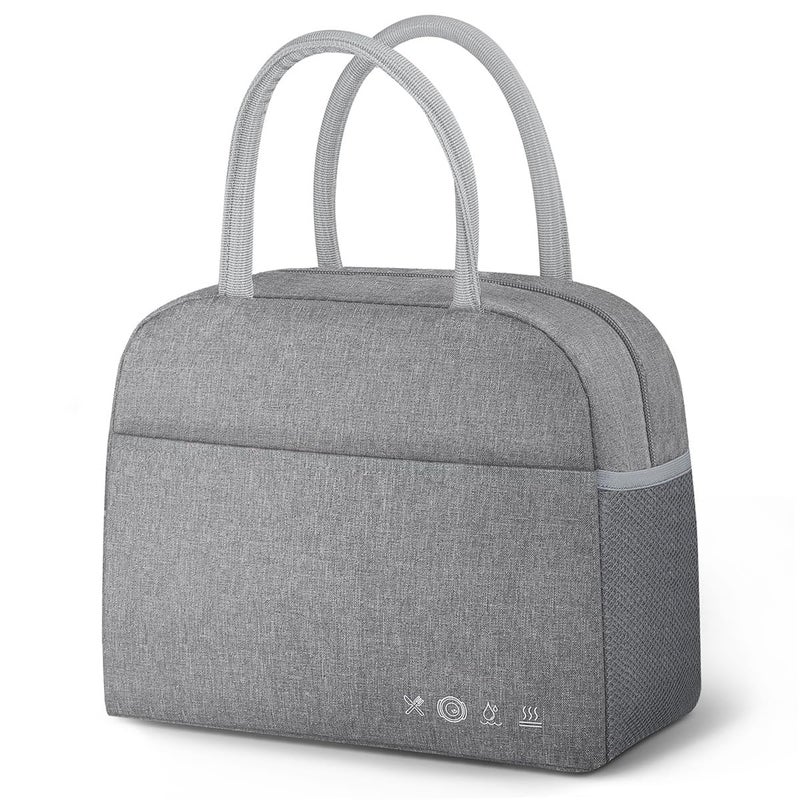 DALINDA Lunch Bag Lunch Box for Women Men Reusable Insulated Cooler Lunch Tote Bags Leakproof Cute LunchBag Large Capacity for Work Travel PicnicGrey