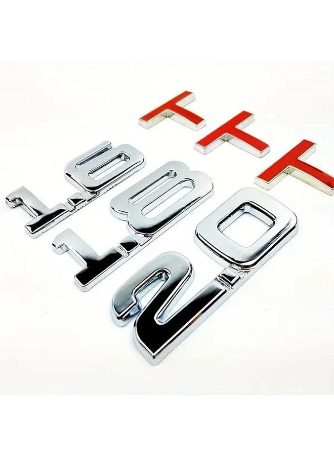 Universal 3D Metal Displacement Car Emblem 1.8 Sticker High End Styling - Image 1