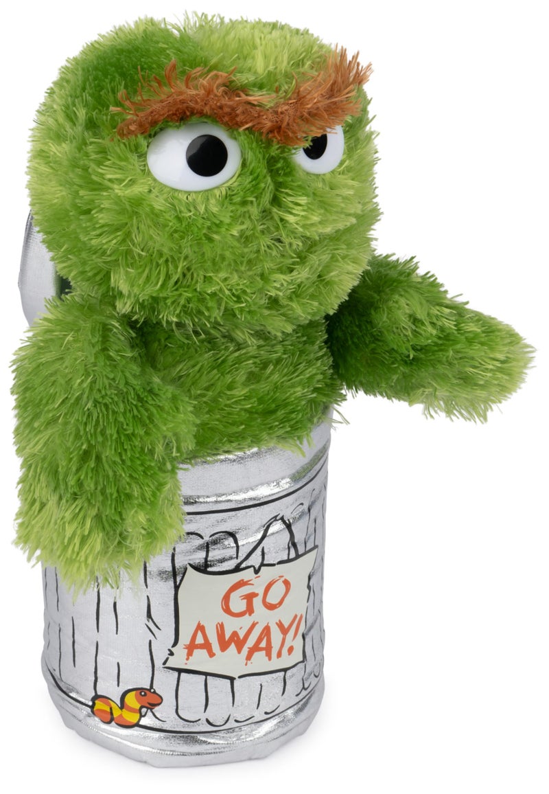 GUND Sesame Street Official Oscar The Grouch Muppet Plush, Premium Plush Toy for Ages 1 & Up, Green/Silver, 10â€ - Image 3