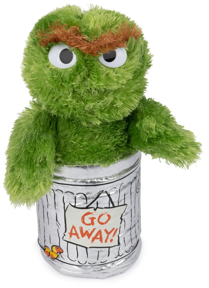 GUND Sesame Street Official Oscar The Grouch Muppet Plush, Premium Plush Toy for Ages 1 & Up, Green/Silver, 10â€ - Image 1