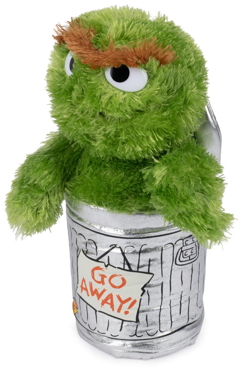 GUND Sesame Street Official Oscar The Grouch Muppet Plush, Premium Plush Toy for Ages 1 & Up, Green/Silver, 10â€ - Image 4