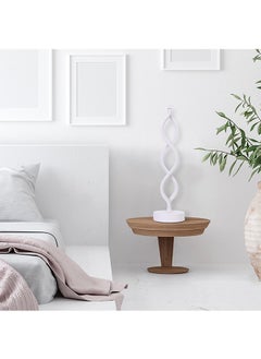 WISFOR Led Table Lamp Spiral Bedside Reading Light with USB Charging Decorative Bedroom Nightstand Lamp Dimming Modern Lamp Shade with 3 Color for Home Bedroom Office 24W Elegant Lamp Shade  - Image 5