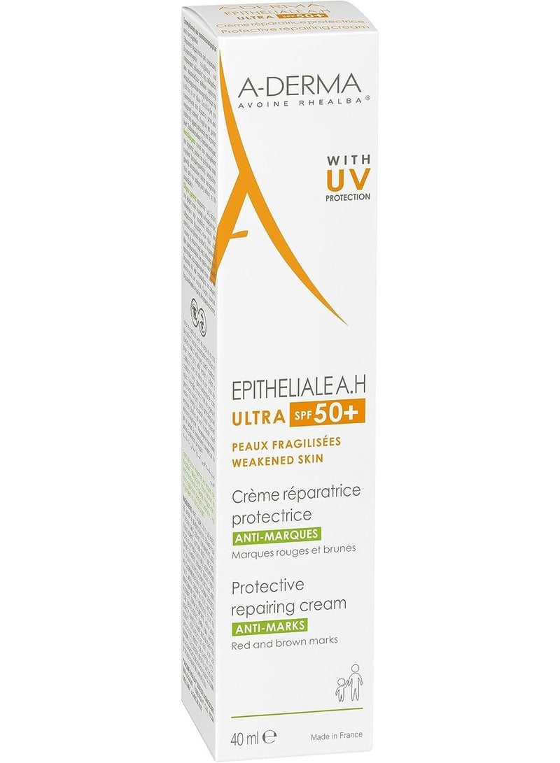 A-Derma Epitheliale A.H Ultra Protective Repairing Cream Spf50+ 40Ml - Image 1