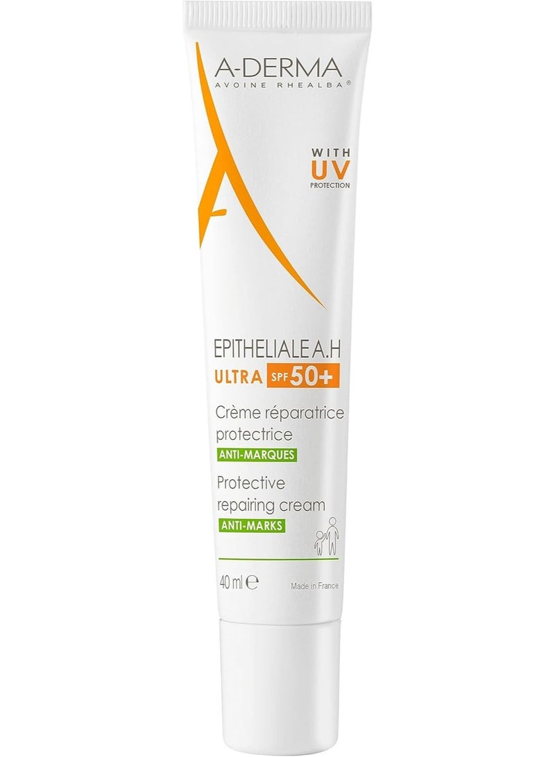 A-Derma Epitheliale A.H Ultra Protective Repairing Cream Spf50+ 40Ml - Image 2