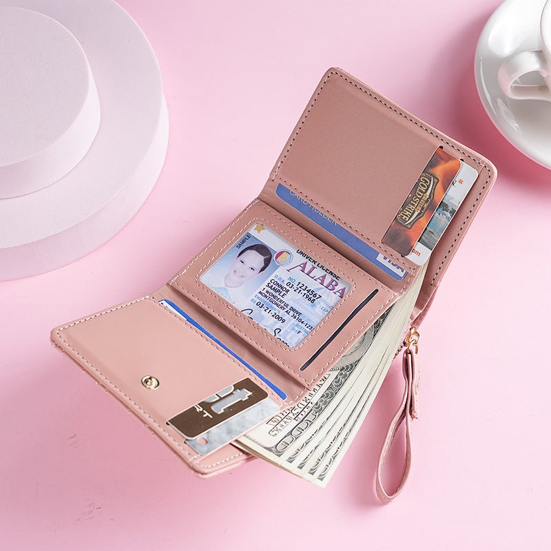 Multifunctional Solid Color PU Leather Wallet, RFID Blocking Design Portable Daily Storage Purse for Cards Cash Coin Business Use - Image 3