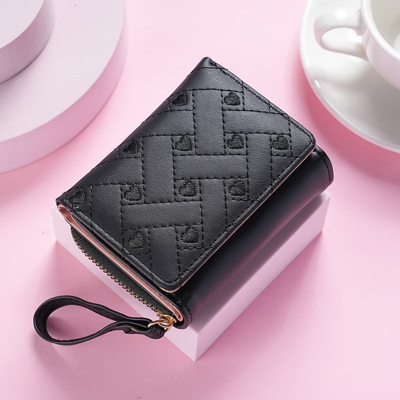 Multifunctional Solid Color PU Leather Wallet, RFID Blocking Design Portable Daily Storage Purse for Cards Cash Coin Business Use - Image 1