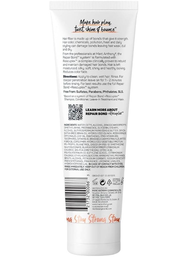 MARC ANTHONY - Repair Bond Conditioner - Repairs, Strengthens & Maintains Bonds Within Hair - Eliminates Frizz, Flyaway & Reduce Breakage - Dry & Damaged Hair Professional Treatment - Image 1