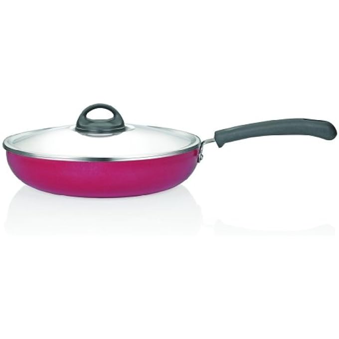 Premier Aluminium Non Stick Fry Pan Classic With Stainless Steel Lid  24 Cm