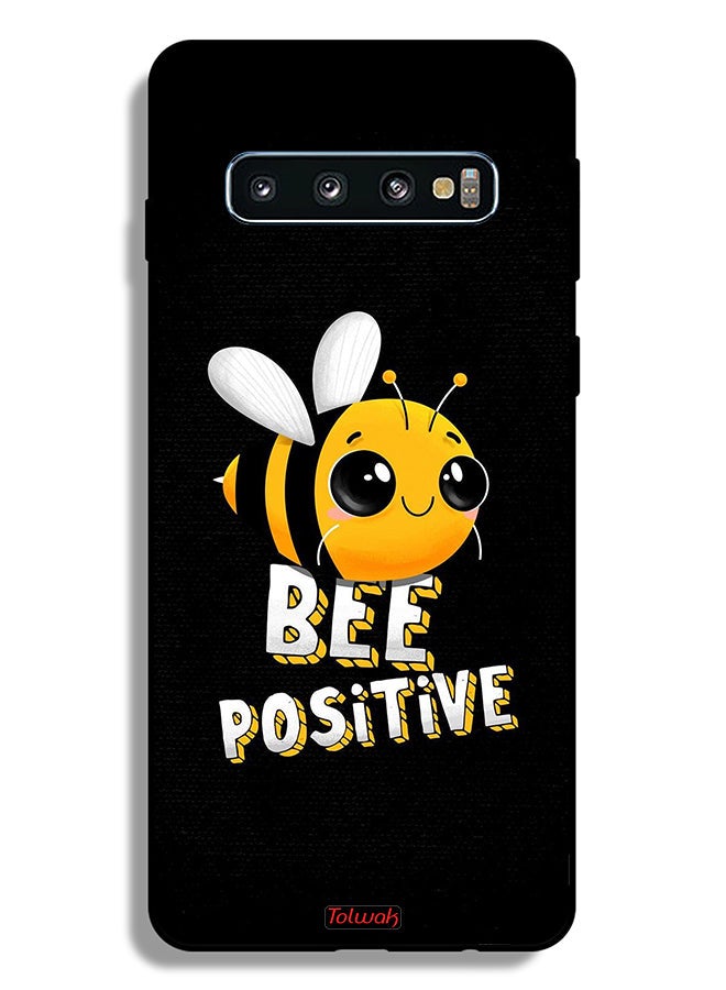 Tolwak Samsung Galaxy S10 Protective Case Cover Bee Positive - Image 2