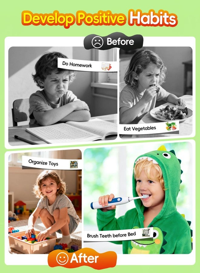 Alyfini Dinosaur Chore Chart for Kids with Visual Timer - Daily Routine & Reward Schedule Board for Toddlers Boys Girls, ADHD & Autism Homeschool Time Management Tools, Morning/Bedtime Task Checklist Planner - Image 3