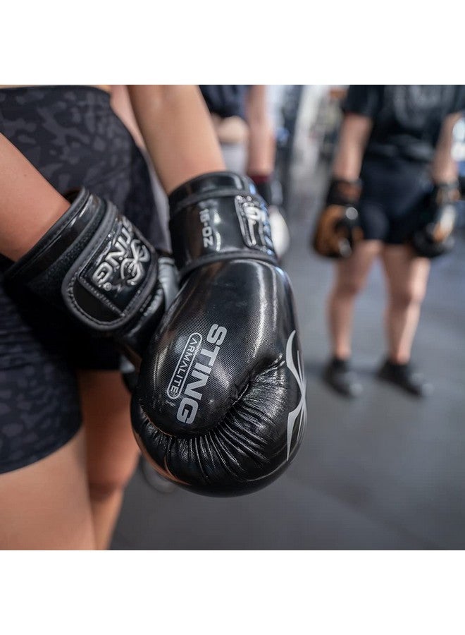 STING Olympics Sponsor - Armalite Boxing Gloves | for Competition & Training (10OZ, Black/Silver) - Image 4