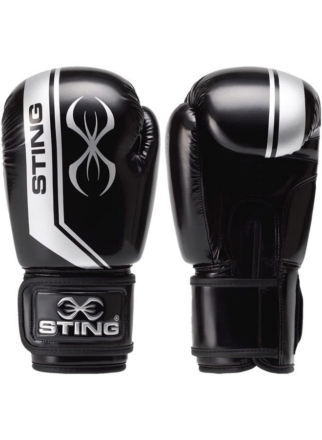 STING Olympics Sponsor - Armalite Boxing Gloves | for Competition & Training (10OZ, Black/Silver) - Image 1