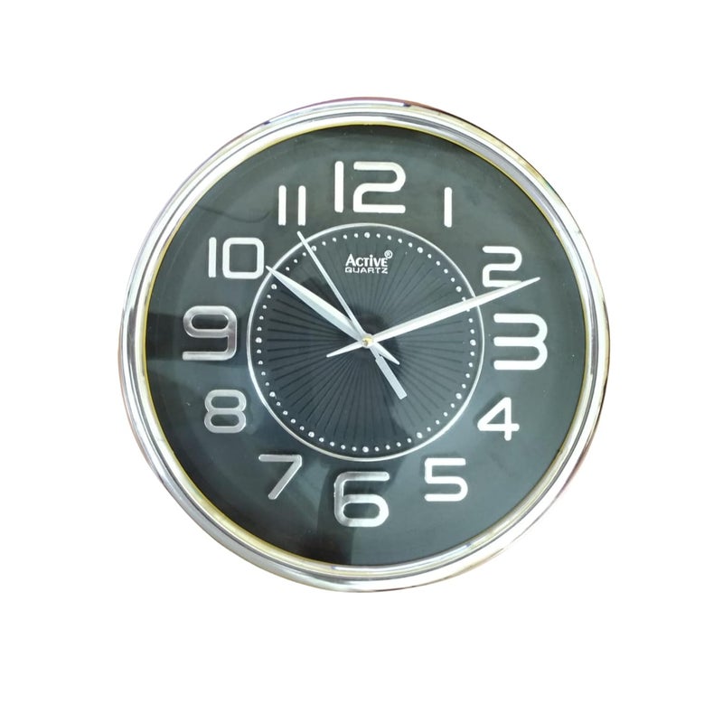 Hitech Sales Classic Quartz Stylish Designed Analog 28 Cm Decorative Weatherproof Latest WallClock Battery Operated Round Easy to Read for Living Room Bedroom Office Kitchen School  - Image 1