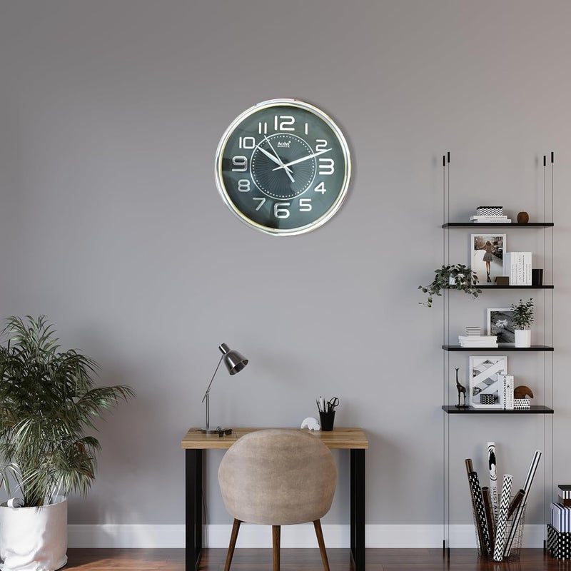 Hitech Sales Classic Quartz Stylish Designed Analog 28 Cm Decorative Weatherproof Latest WallClock Battery Operated Round Easy to Read for Living Room Bedroom Office Kitchen School  - Image 3
