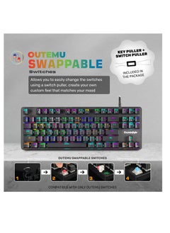 Cosmic Byte CB-GK-18 Firefly Per-Key RGB TKL Mechanical Keyboard with Swappable Outemu Red Switch, Macros, Software (Black)  - Image 2