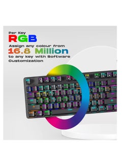 Cosmic Byte CB-GK-18 Firefly Per-Key RGB TKL Mechanical Keyboard with Swappable Outemu Red Switch, Macros, Software (Black)  - Image 3