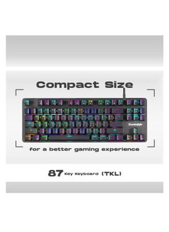 Cosmic Byte CB-GK-18 Firefly Per-Key RGB TKL Mechanical Keyboard with Swappable Outemu Red Switch, Macros, Software (Black)  - Image 4