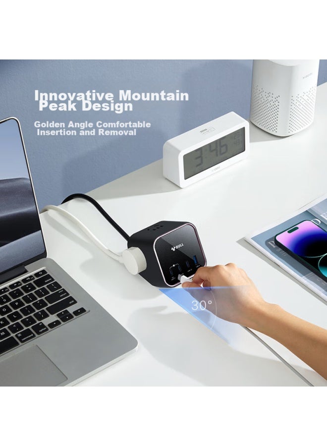 Bull Gallium Nitride 100w Fast Charging Laptop Socket/desk Charging Station Socket/power Strip, Usb + 3 Outlets, Gnv-ms1103 Master Switch - Image 3