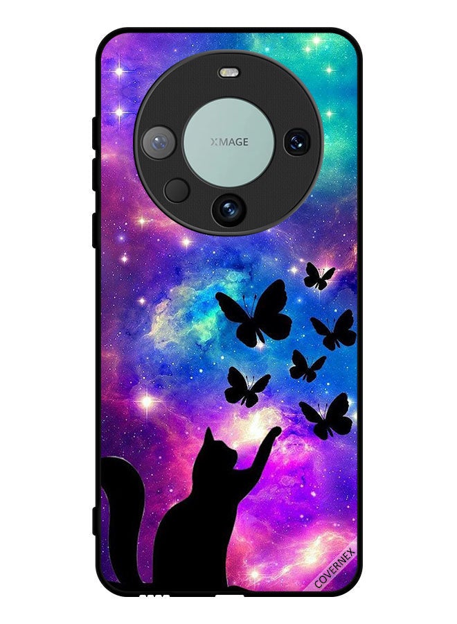 Covernex Protective Case Cover For Huawei Mate 60 Pro Cat & Butterflies - Image 1