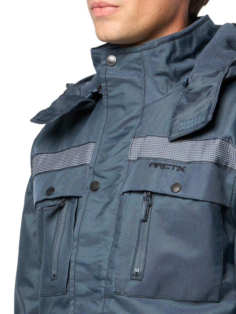 Arctix Men's Performance Tundra Jacket With Added Visibility, Steel, Medium - Image 3