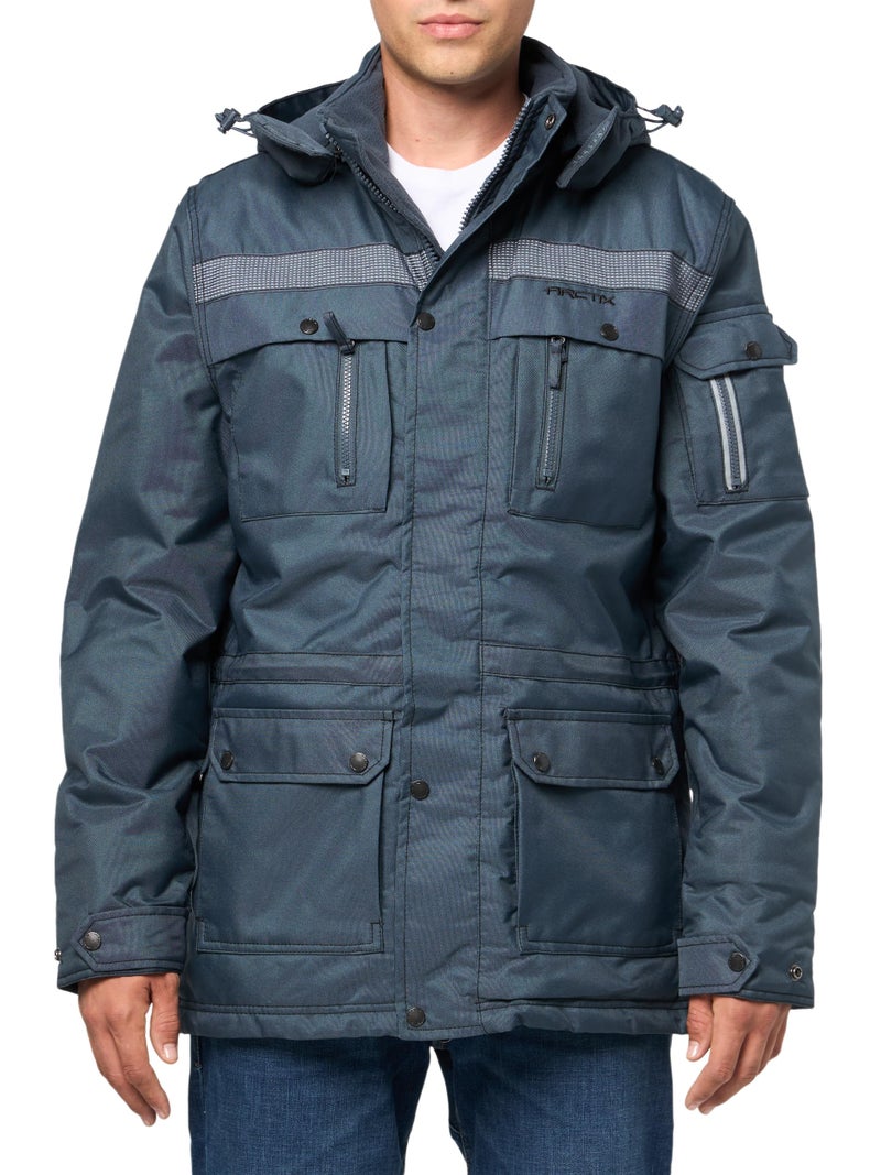 Arctix Men's Performance Tundra Jacket With Added Visibility, Steel, Medium - Image 1