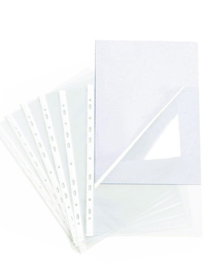 HOOTO 100 PCS Plastic Punched, A4 Transparent file, Clear Plastic Folder, A4 Micro Transparent File Protector Best Folder Plastic For Office or School work. - Image 1
