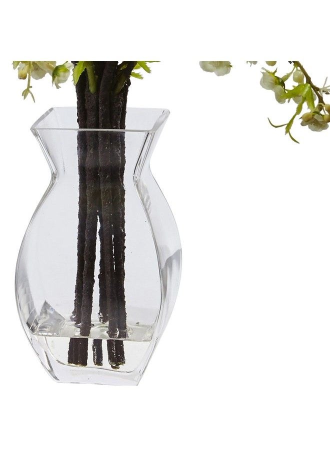 Nearly Natural - 1459Wh Cherry Blossom In Glass Vase White - Image 1