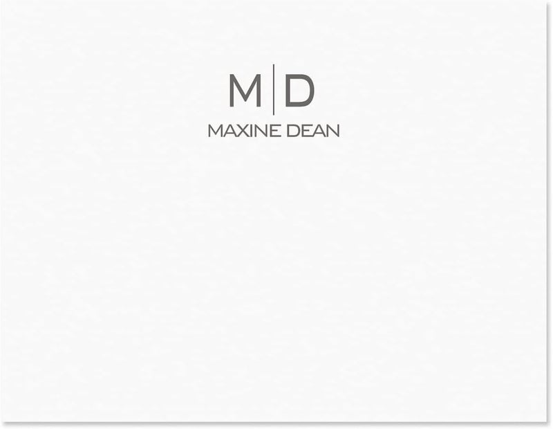 Current Thin Line Monogram Personalized Note Cards (4 Color Choices) - 24 Cards with White Envelopes, 4¼ x 5½ Inch Size, Blank Inside, Add a Name and Initial, For Thank You Notes, or Graduation Gifts - Image 2