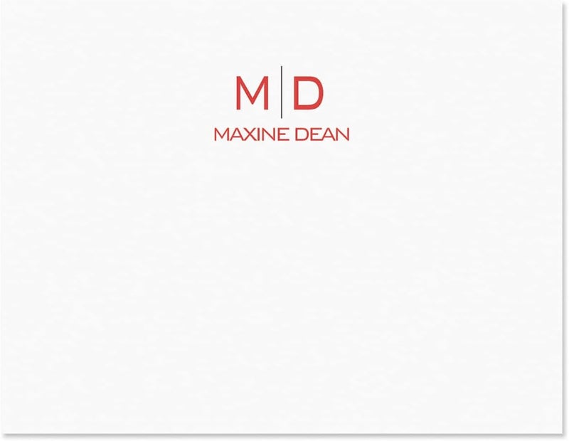 Current Thin Line Monogram Personalized Note Cards (4 Color Choices) - 24 Cards with White Envelopes, 4¼ x 5½ Inch Size, Blank Inside, Add a Name and Initial, For Thank You Notes, or Graduation Gifts - Image 4